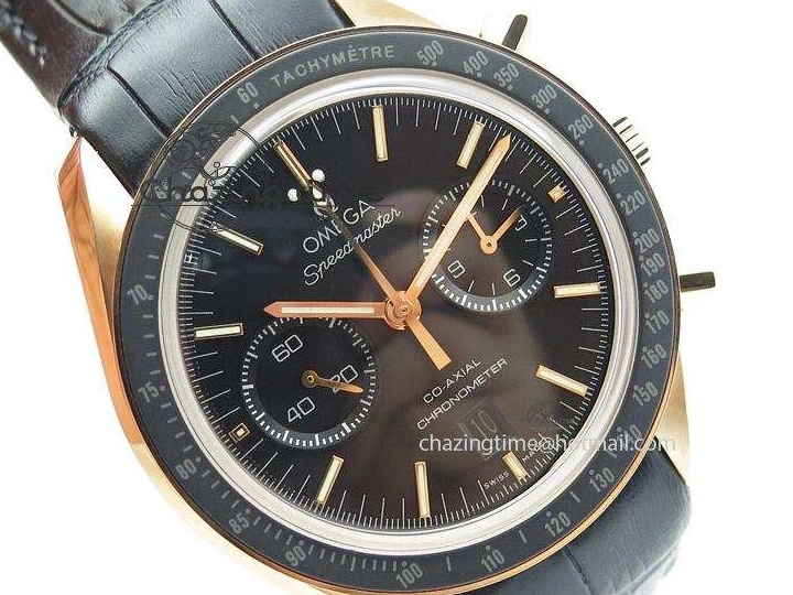 0426 Speedmaster ’57 RG Chrono AXF Best Edition On Black Leather Strap A Colorful 8284